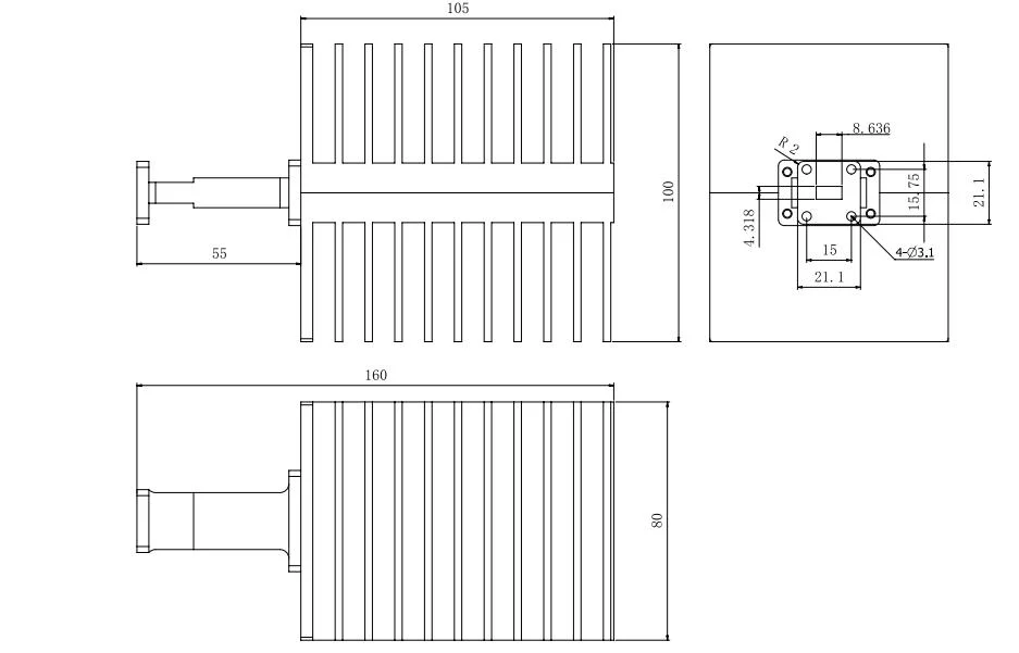 21.7GHz~33GHz RF Microwave Power Termination RF Components for Radar Systems