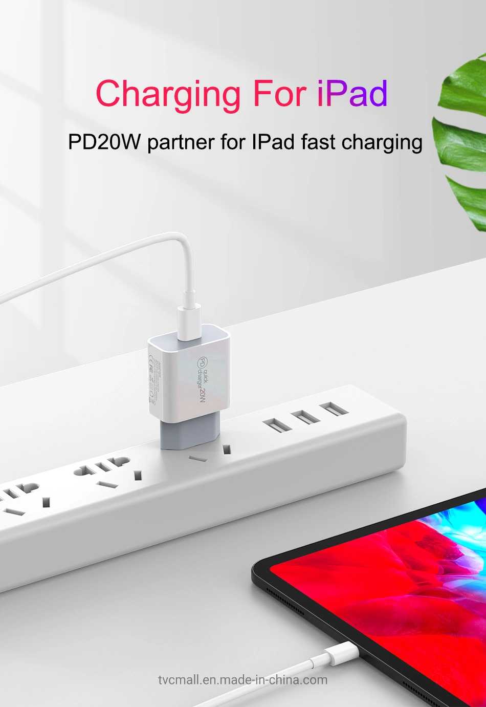 Pd 20W Fast Charging USB C Charger Block EU Plug Power Adapter for iPhone 13 / 14 Series